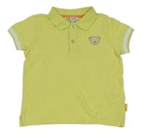 Limetkové polo tričko s medvedíkom