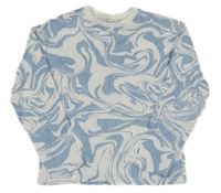 Světlemodro-biele vzorované tričko M&S