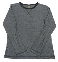Čierno-sivé pruhované tričko H&M