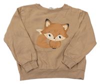 Hnedá mikina s líškou H&M