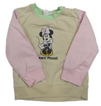 Béžovo-ružová mikina s Minnie zn. Disney