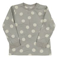 Sivá fleecová mikina s puntínky H&M