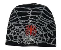 Čierna pletená čapica so Spider-manem