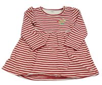 Červeno-biele pruhované teplákové šaty so srnkou zn. M&S