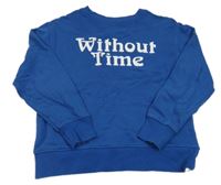 Modrá mikina s nápisom zn. Zara