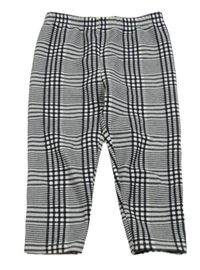 Čierno-biele kockované legíny Shein