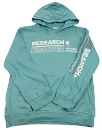 Svetlomodrá mikina s potlačou a kapucňou Zab Kids