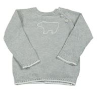 Sivý sveter s medvedíkom John Lewis