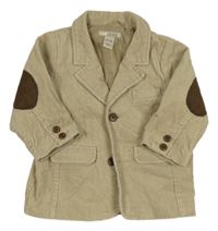 Béžové manšestrové sako s náloketníky H&M