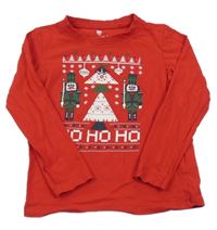 Červené tričko s vánočním motívom Pepperts