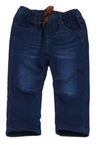 Tmavomodré teplákové rifle Ergee