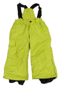 Limetkové šusťákové oteplovačky s kšandami C&A