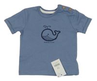 Nové - Modrošedé tričko s velrybou George