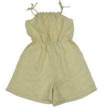 Žlutý pruhovaný kraťasový overal H&M