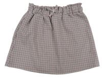 Čierno-bielo-ružová kockovaná sukňa Primark
