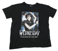Čierne tričko s Wednesday