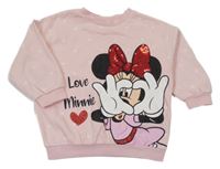 Svetloružová oversize mikina s Minnií Primark