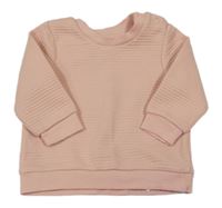 Broskvová rebrovaná mikina Primark
