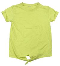 Žlté melírované tričko s uzlom ZEEMAN
