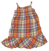 Farebné kostkovano/kárované letné šaty zn. Mothercare