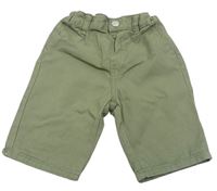 Khaki chino plátenné kraťasy PRIMARK
