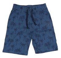 Tmavomodré kraťasy s palmami H&M