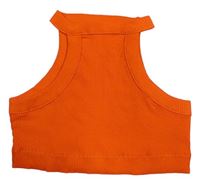 Tmavooranžový rebrovaný crop top Candy Couture