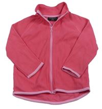 Ružová fleecová prepínaci mikina TESSENTIALS