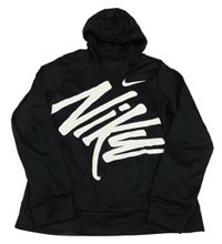 Černá thermo mikina s logem a kapucí Nike