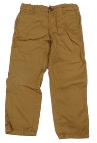 Hnědé chino plátěné kalhoty H&M
