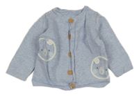 Svetlomodrý melírovaný prepínaci sveter s čumáčky Mothercare