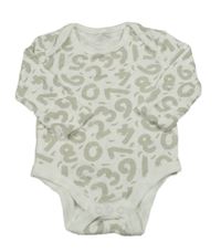 Bielo-šedohnědé body s číslicemi