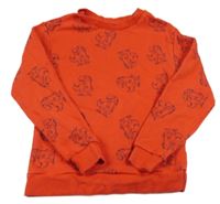 Červená mikina s dinosaurami H&M