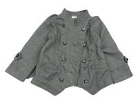 Sivá melírovaná bunda s gombíky