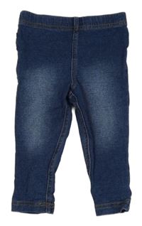 Tmavomodré džegíny s volánky 