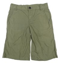 Khaki plátěné kraťasy C&A