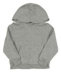 Sivá melírovaná mikina s vreckom a kapucňou H&M