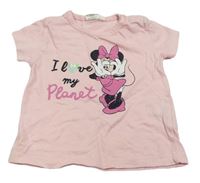 Světlerůžové tričko s Minnie Disney