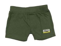 Khaki bavlnené kraťasy s nášivkou Blue Seven