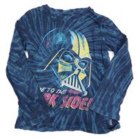 Tmavomodré batikované triko s Darth Vaderem GAP