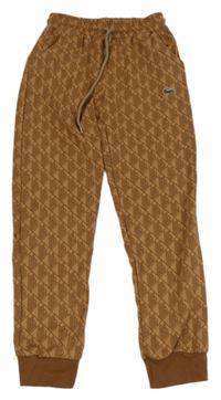 Hnědé vzorované tepláky Lacoste