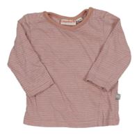 Starorůžovo-bílé pruhované triko Liegelind