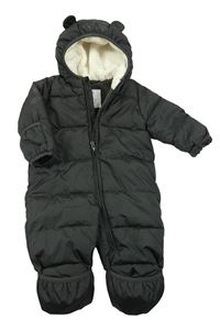 Čierna šušťáková zimná kombinéza s kapucňou GAP