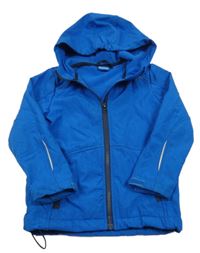 Modrá melírovaná softshellová funkční bunda s kapucí Crivit