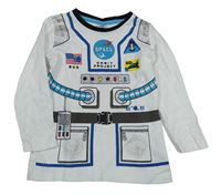 Bílé triko - kosmonaut Kiki&Koko