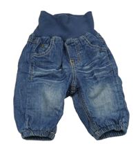 Modré podšité rifle s úpletovým pasom H&M