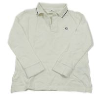 Smotanové polo tričko s výšivkou H&M