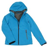 Modrá softshellová funkční bunda s kapucí CMP