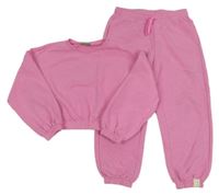2set - Růžová crop mikina + tepláky Benetton