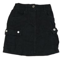 Čierna rifľová cargo sukňa F&F